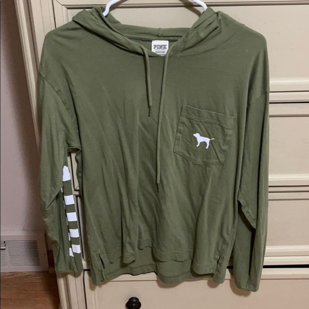 Long sleeve PINK shirt with hood